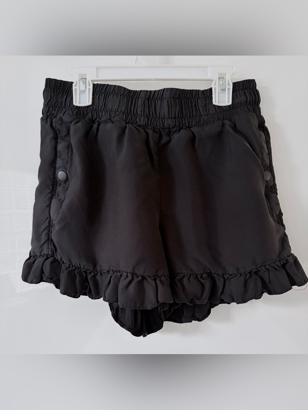 cinq a sept Black Ruffle Hem Shorts